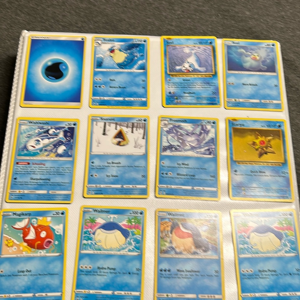 lot of 61 water pokémon cards